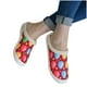 thumbnail image 5 of Zapatos de lona de corte bajo de fondo plano para mujer Zapatillas de algodón antideslizantes planas informales versión perezosa de un pie Wmkox8yii hj789, 5 of 6