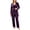 Purple, variant on REDESS Womens Pajama Sets, Lace Trim Cami Top, Belted Robe & Long Pants Loungewear 3 Piece Velvet Pajama Sets for Women