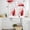 Red, variant on Marble Blue Kitchen Curtains Sets for Windows 24 Inch Length, Gold White Modern Gradient Ocean Wavy Ripple Rod Pocket Window Treatments Tier Curtains and Valances Set for Bedroom/Bathroom