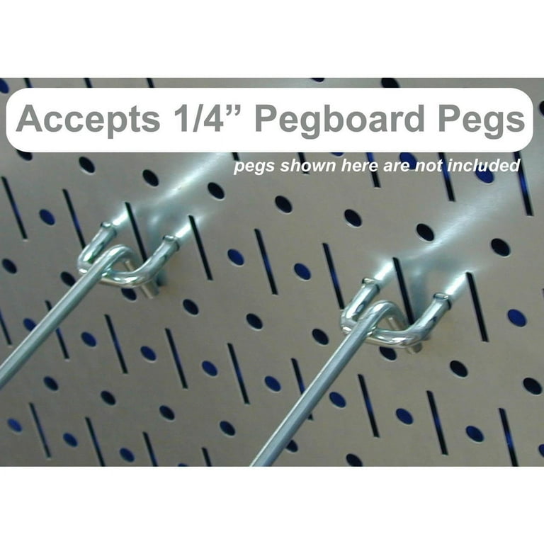 4ft Metal Pegboard Standard Tool Storage Kit - Galvanized Metallic Toolboard & Black Accessories 4ft Metal Pegboard Standard Tool Storage Kit - Galvanized Metallic Toolboard & Black Accessories