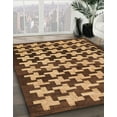 thumbnail image 2 of Ahgly Company Indoor Square Abstract Gold Abstract Area Rugs, 5' Square, 2 of 6