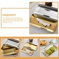 thumbnail image 3 of CATIEBYE Rectangular De Acero Inoxidable Dorado Para Almacenamiento Y Exhibición, 3 of 8