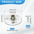 thumbnail image 2 of 4Pack M8 Brad Hole t Nut, 50mm/2inch Round Base Weld Nuts Flange Insert Female Thread with Mounting Screws for Wood Furniture, 2 of 6