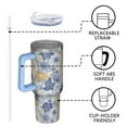 thumbnail image 4 of OBREWU Pioneer Flower Tumbler with Handle and Lid,Pioneer Flower 40oz Double Wall Vacuum Insulated Tumbler,Cups Gift for Women and Men, 4 of 7