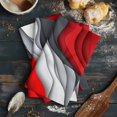 thumbnail image 6 of Red Grey Ombre 1 Pack Kitchen Towel, Water Absorbent Dish Towel, Abstract Moire Art Geometric Modern Decorative Hand Towels - Quick Drying Cloth for Cooking Baking, 18x28 Inch, 6 of 8