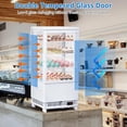 thumbnail image 3 of Countertop Refrigerator, 2.8 Cu.Ft. Pastry Display Case for Bakery with LED, Frost-Free, Sliding Door, Commercial Fridge Display Case for Cafe and Restaurant, 3-Tier Design, White, 3 of 7