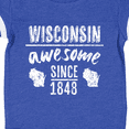 thumbnail image 4 of Inktastic Wisconsin Awesome Since 1848 Boys or Girls Baby Bodysuit, 4 of 5