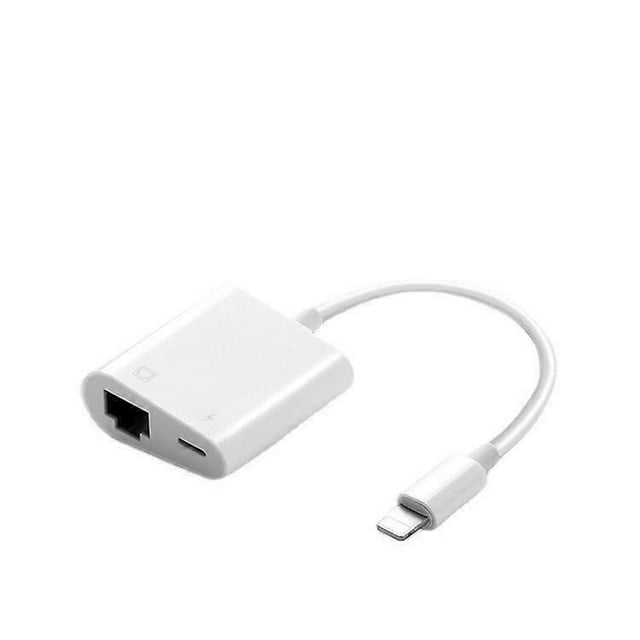 Adaptador Lightning a Ethernet, compatible con Apple MFI certificado, adaptador de red Ethernet RJ45 2 en 1 con puerto de carga