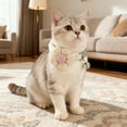 thumbnail image 5 of Breakaway Cat Collars with Bells, Adjustable Safety Kitty Collars for Cats Puppy and Small Pets,Flower Design,7.09-11.81 Inch,Purple., 5 of 6