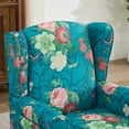 thumbnail image 6 of CQSXDA Floral Upholstered Armchair With Retro Wood Legs, Single Sofa Chair For Living Room And Office, Primary Living Space, 6 of 15