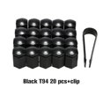 thumbnail image 3 of Scienceny 20 piezas ABS tapa de válvula de neumático de coche portátil elegante reemplazo de moda Universal Hexagonal Guard parte negro Type3 NO3, 3 of 6