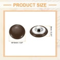 thumbnail image 2 of Uxcell 25pcs PU Leather Covered Button 15mm Aluminum Shank Round Button, Brown, 2 of 7