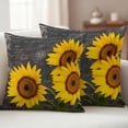 thumbnail image 6 of 2 Pack Outdoor Waterproof Throw Pillow Covers,Summer Farm Sunflower Decorative Square Pillow Case Patio Pillowcases for Chair Couch Sofa 16x16in, 6 of 9