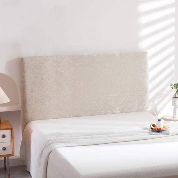 Velvet Headboard Covers, Stretchy Headboard Protector Cover, Dustproof, Solid Color, Washable, Used on Most Headboards