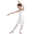 thumbnail image 2 of inhzoy Kids Girls Spaghetti Straps Criss Cross Back Chiffon Dance Leotard Dress, 2 of 4