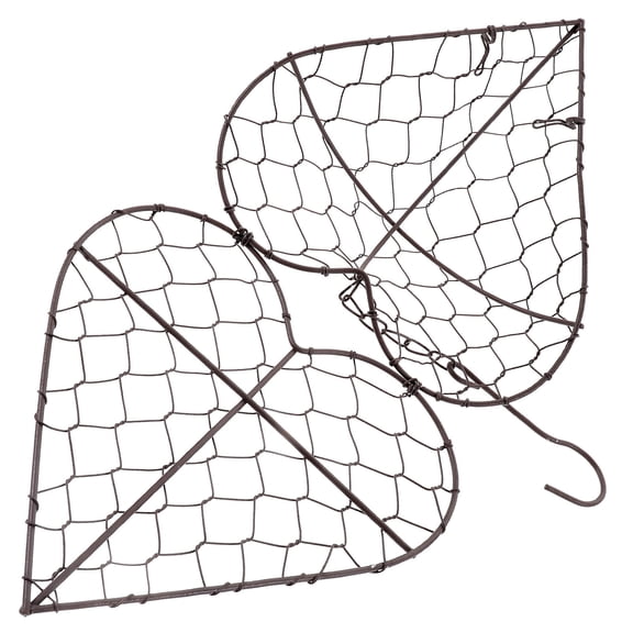 Masteelf Heart-Shaped Iron Wire Wreath with Black Metal Frame, Hanging Basket for Plants, Home Wall Decor and Garden Display