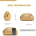 thumbnail image 3 of Women's Woven Evening Bag Vegan Leather Clutch Purse Dumpling Ruched Bag Party Wedding Elegant Handbags, 3 of 6
