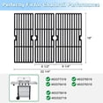 thumbnail image 2 of 18 Inch Grill Grates for Charbroil Performance 463376519 Replacement Parts, Cast Iron Cooking Grid for Char-Broil 463377319, 463376419, 463376319, G470-0002-W1, G470-0003-W1, G321-0005-W1, 2 of 6