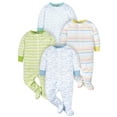 thumbnail image 6 of Onesies Brand Baby Boy or Girl Gender Neutral Cotton Sleep 'N Play Footed Pajamas, 4-Pack, 6 of 9