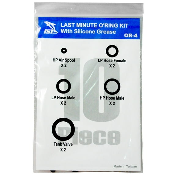 IST 10pcs Diver’s O-Ring Kit with Silicone Grease