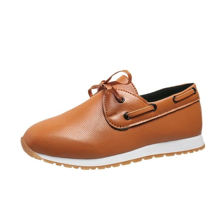 

On Running Shoes Women Womens Shoes Leather Solid Color Comfort Round Toe Lace Up Sport Shoes Fashion Casual Shoes casual shoes for Women Artificial leather Brown