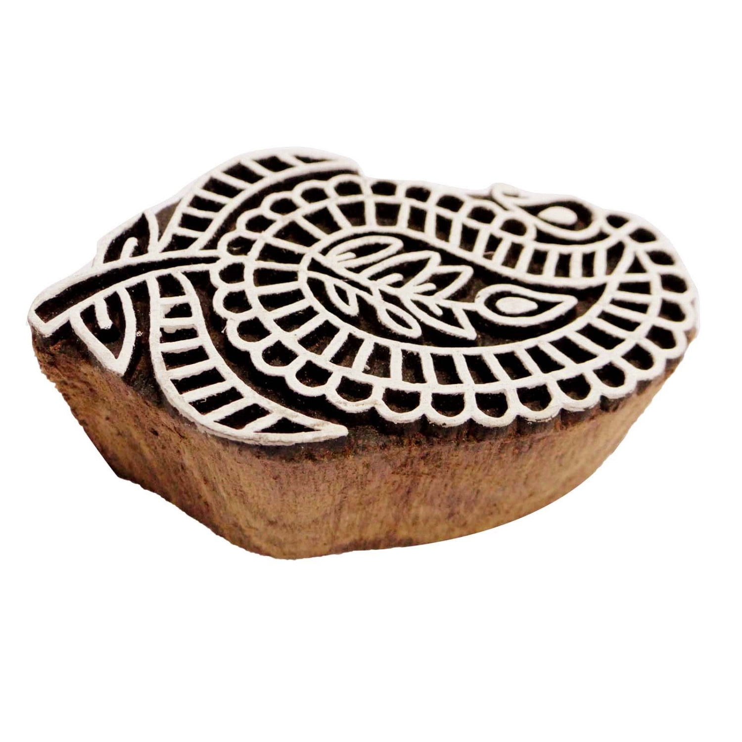 Decorative Wooden Block/Stamp Paisley Design Textile Fabric Printing