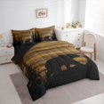 thumbnail image 2 of Manfei Black Bear 7 Pieces Full Size Bedding Sets,Country Farmhouse Lodge Full Size Bed in a Bag,Brown,Black Reversible, 2 of 7