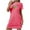 Hot Pink, variant on Tnhcen Inclusive Casual Loungewear – Short Sleeve Crew Neck Sleep Dress with Fun Pattern Stretchy Polyester Spandex S-2XL for All Sizes