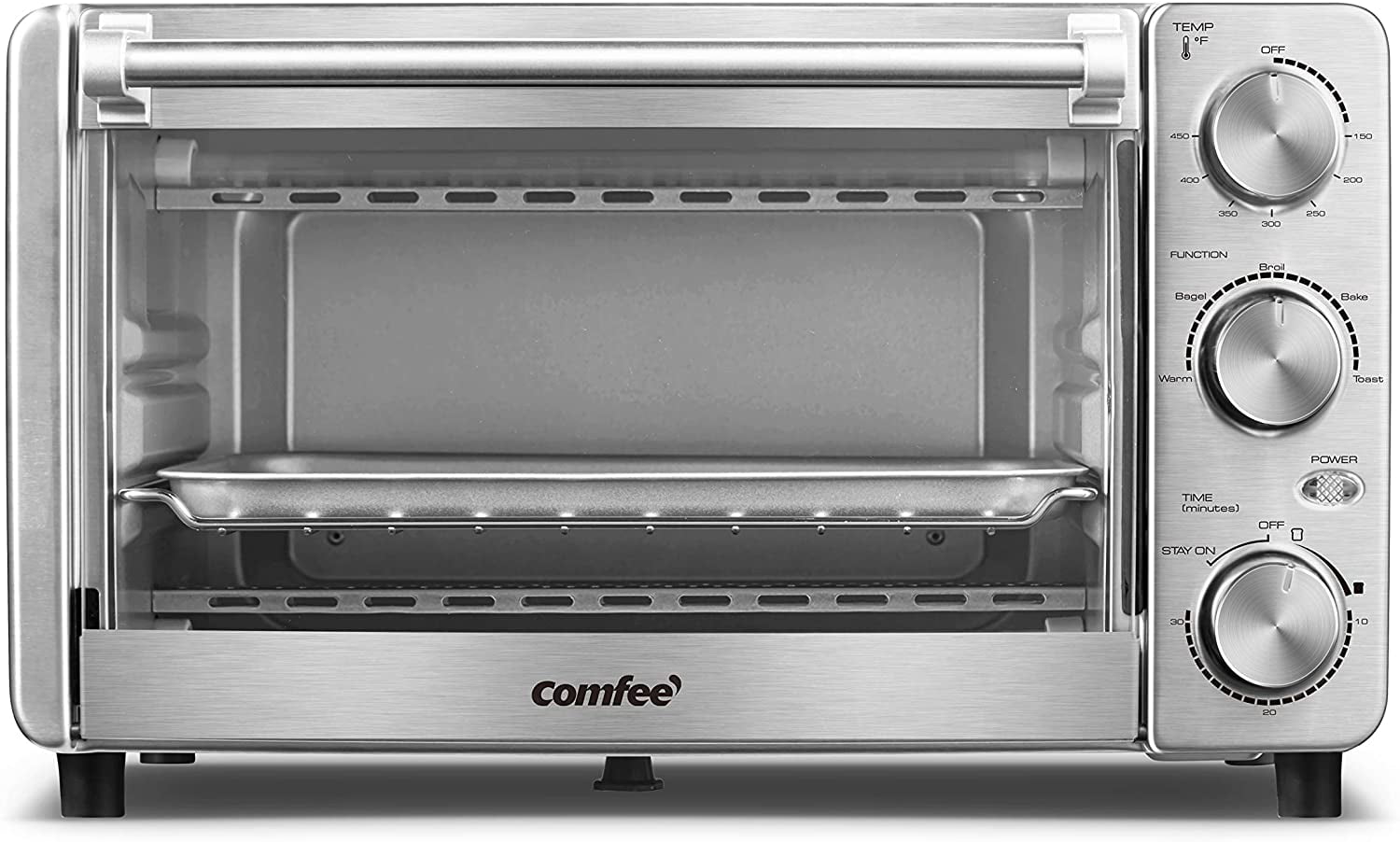 Toaster Oven 4 Slice Multi-function Stainless Steel Finish with Timer Toas... 