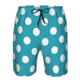 thumbnail image 3 of Balery Sky Blue And White Polka Dot Traje de Baño Estilo Hawaiano para Hombre, Shorts de Secado Rápido con Bolsillos-Medium, 3 of 6
