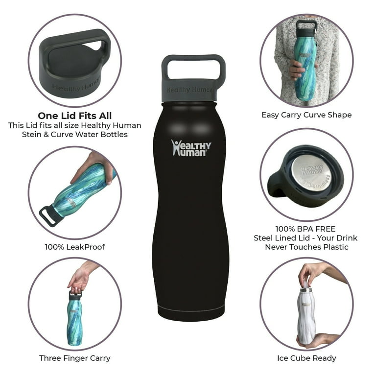 Healthy Human Stainless Steel Curve Water Bottle | 100% BPA