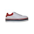thumbnail image 2 of TENIS PLATAFORMA CASUAL LEON MUJER DAMA BLANCO CON ROJO POLIPIEL CABRA 3829 LEON 3829p, 2 of 3