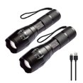 thumbnail image 1 of LLC Lampe de Poche Torche LED Haute Puissance avec 2 Batteries Rechargeables et Chargeur USB, 1 of 5