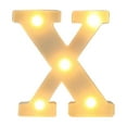 thumbnail image 2 of LED Letter Lights under 5! CQCYD Alphabet LED Letter Lights, White Plastic Light Up Letters for Standing or Hanging, Decorative Night Light for Home Party, 2 of 3