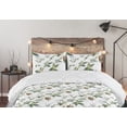 thumbnail image 5 of Ambesonne Leaf Print Down Alternative Quilt Comforter, Leaves Simple Branches, Twin, Reseda Green and Pale Brown, 5 of 5