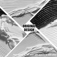 thumbnail image 4 of Hand-Painted 3D Textured Abstract Wall Art, Black & White Central Wave Impasto Painting, 40x20 inch Raised Canvas Wall Decor for Living Room, Bedroom, Hallway, 4 of 10