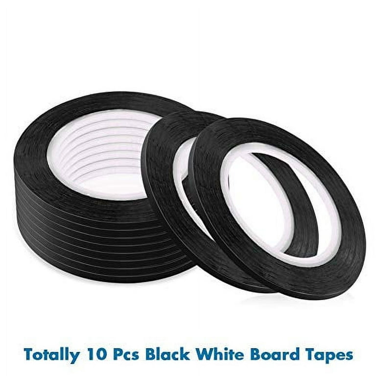cridoz 10 Rolls 1/8 Pinstripe Tape Dry Erase Board Tape Whiteboard Thin  Tape Lines Pinstriping Graphic Chart Line Grid Marking Tape, 108 Feet Per  Roll