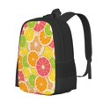 thumbnail image 2 of DouZhe Lightweight Backpack, Cute Lemon Orange Fruits Prints Travel Outdoor Hiking Bag School Bookbag Casual Daypack Backpacks for Women Men, 2 of 7