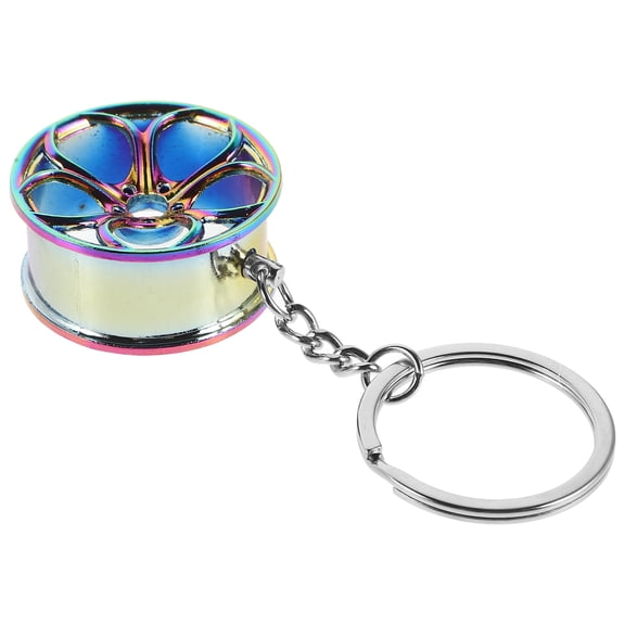 FOMIYES Car Key Accessories Wheel Keychain Metal 1 Pcs Multi