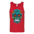 thumbnail image 2 of Wild Bobby Day Of The Dead Sugar Skull Pop Culture Men Graphic Tank Top, Red, Medium, 2 of 5