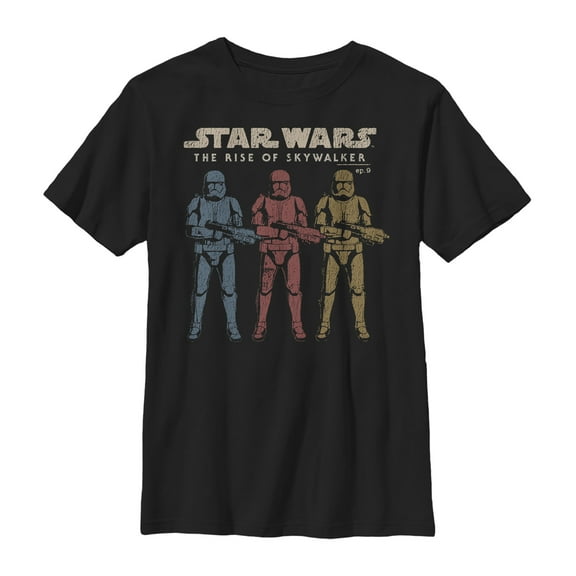 Boy's Star Wars: The Rise of Skywalker Stormtrooper Reflection Graphic Tee Black Small
