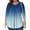 Blue, variant on LADIGASU Women's Plus Size Solid Color Gradient European T-shirt Home Casual Top With Three Quarter Sleeves Round Neck Top/shirt