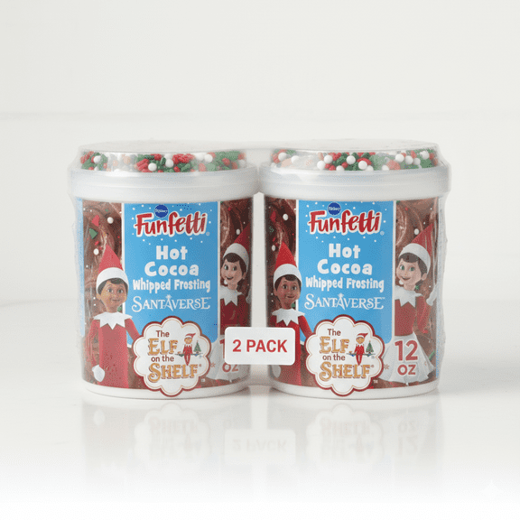 Pillsbury Funfetti The Elf on the Shelf Hot Cocoa Frosting, 12 Oz 2 pack