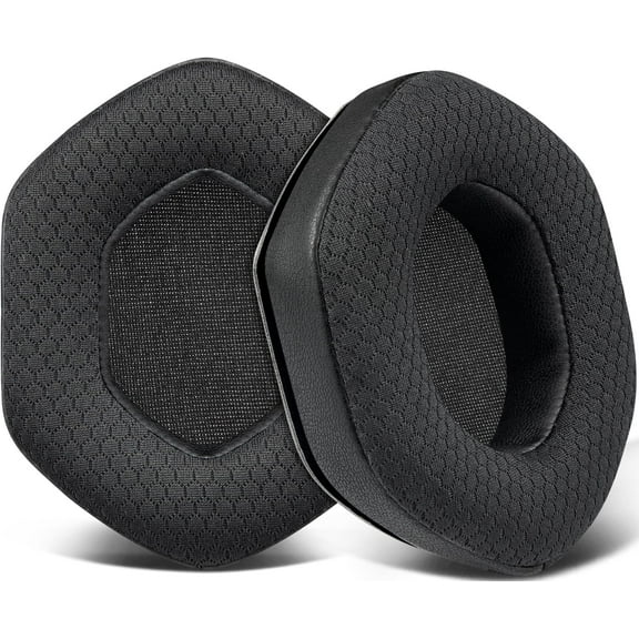 SOULWIT Replacement Ear Pads Cushions for V-Moda Crossfade1/2/3 Wireless, Crossfade M-100/M-100 Master, Crossfade LP2/LP Headphones, Earpads Cushions with Durable Mesh Fabric - Black