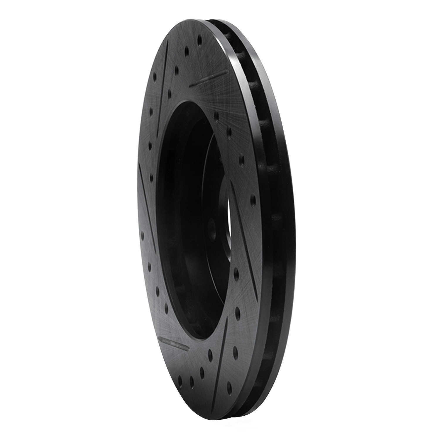 Dynamic Friction Company 633-40016R DFC Brake Rotor - Drilled And Slotted - Black
