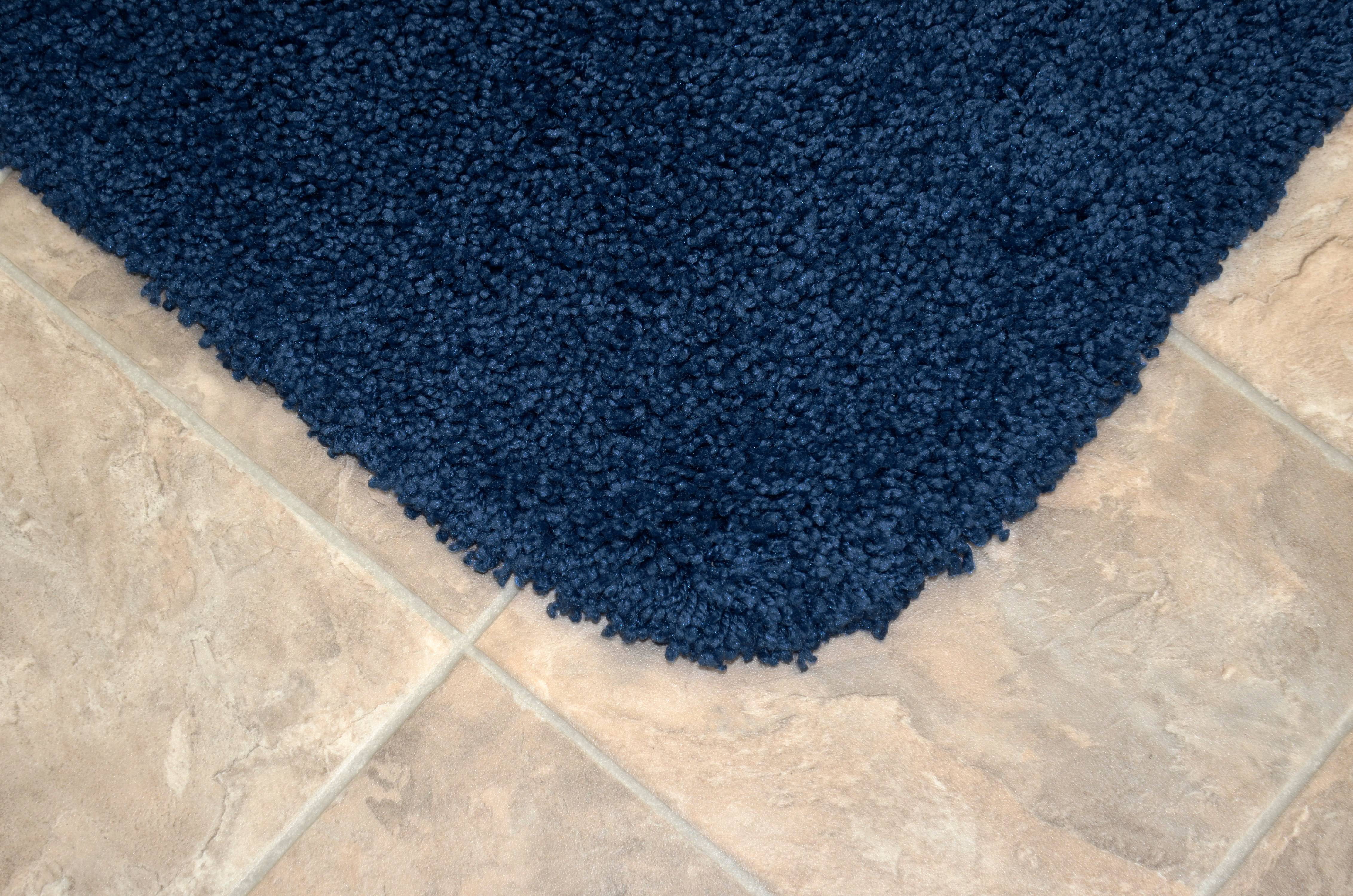 Garland Rug Serendipity Washable Nylon Navy Bathroom Runner, 22" x 60"