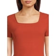thumbnail image 3 of Time and Tru Women's Square Neck Rib Top, 2-Pack, Sizes XS-XXXL, 3 of 5