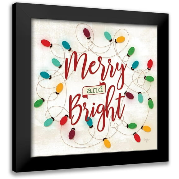 Mollie B. 12x12 Black Modern Framed Museum Art Print Titled - Merry and Bright