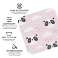 thumbnail image 4 of Kll Square Drink Coasters Set Of 4,Pu Leather Absorbent Coasters Set Decorative Coffee Cup Coasters Housewarming Gift For Home Decor-Cute Panda, 4 of 9