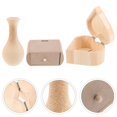 thumbnail image 3 of OUSITAID 3pcs Funny Handmade DIY Jewelry Boxes Unfinished Wood Painted Vase Box, 3 of 6